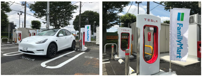 ファミマ／岐阜県「高山上岡本町店」にテスラEV用急速充電器を設置