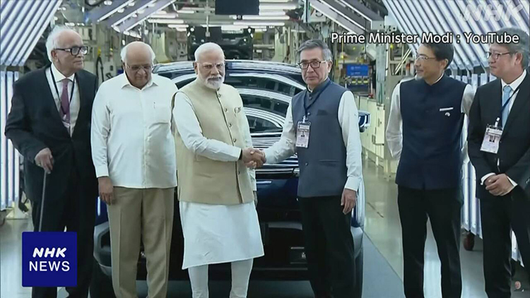 スズキ インドでEVの出荷開始 モディ首相「100か国に輸出」